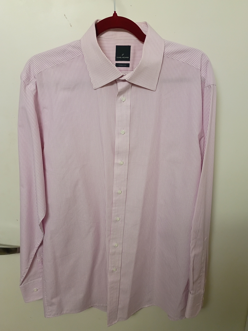 Daniel Hechter Pink and White Pinstripe Dress Shirt